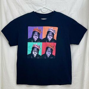 Notorious B.I.G 4 Photo Crowned Tee Unisex XL Black